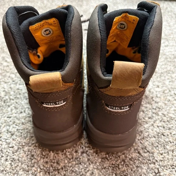 Caterpillar Men's Accomplice X Waterproof Steel Toe 6 Work Boots Brown Size 14
